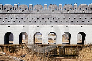 Korean old fortress and river in Suwon, Korea