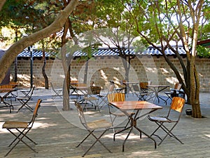 Korean outdoor cafe.