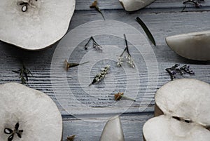 Korean pear put on background