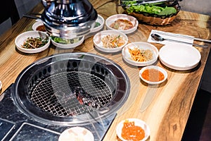 Korean pickle or Pickled radish vegetables set and seasoning on bowl