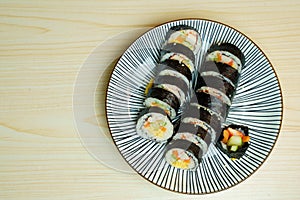 .Korean Seaweed Rice Rolls.