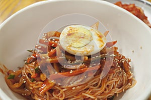 Korean spicy cold noodles