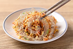 Korean spicy mung bean sprouts salad, Korean Food Side Dish