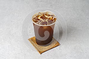 korean style food cafe americano iced coffee photo