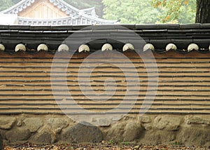 Korean style wall with roof decorative