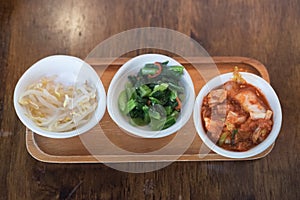 Korean tradition side dishes cuisine set