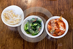 Korean tradition side dishes cuisine set