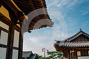 Korean traditional architecture at Uam Historic Park in Daejeon, Korea