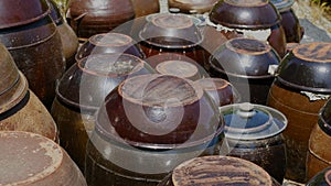 Korean traditional crocks to keep paste or sauce