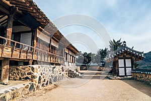 Korean traditional house at Gyeongju Yangdong village in Korea