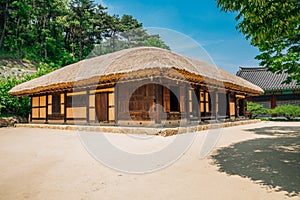 Korean traditional house at Literary village of Kim you jeong in Chuncheon