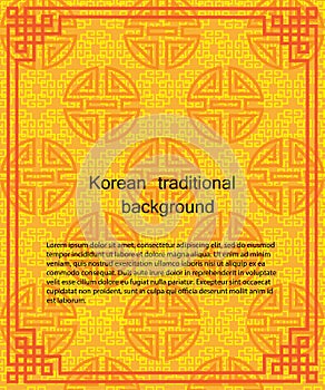 Korean traditional pattern background banner. Vector Design.