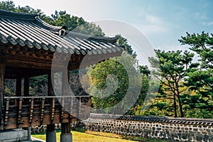 Korean traditional pavilion at Uam Historic Park in Daejeon, Korea