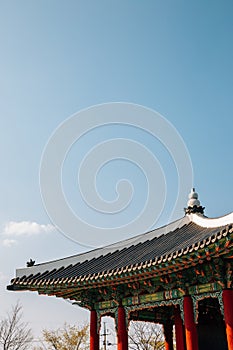 Korean traditional roof at Imjingak Pyeonghoa-Nuri park in Paju, Korea