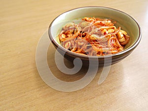 Korean vegetables pickled soy bean sprouts