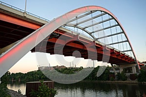 Korean Veterans Blvd Bridge Cumberland River Nashville Tennessee