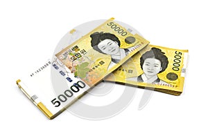 Korean Won currency bills