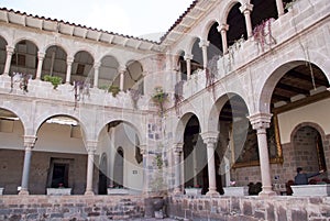 Koricancha Temple Courtyard in Cusco, Peru