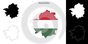 Kormend outline map