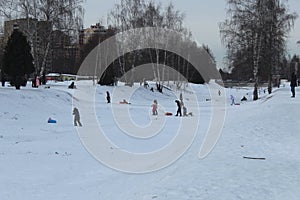 Korolev. Walk to the city. Child in Chanell