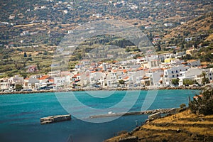 Korthi village in the south of andros island greece