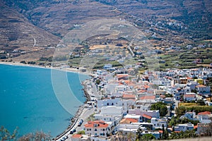 Korthi village in the south of andros island greece