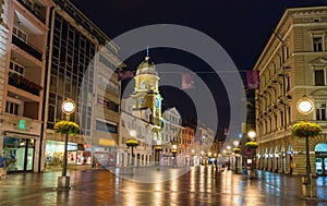 Korzo, the main street of Rijeka, Croatia photo