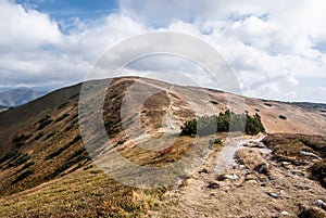 Kosarisko hill in autumn Nizke Tatry mountains in Slovakia