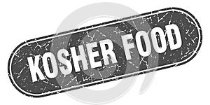 kosher food sign. kosher food grunge stamp.