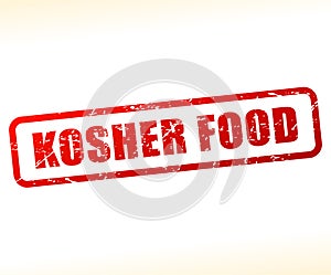 Kosher food text stamp