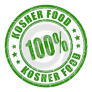 Kosher food vector stamp