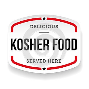 Kosher Food vintage label