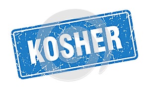 kosher sign. kosher grunge stamp.