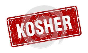 kosher sign. kosher grunge stamp.