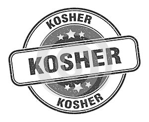 kosher stamp. kosher round grunge sign.