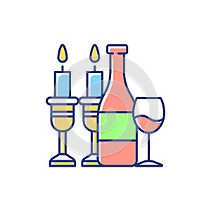 Kosher wine RGB color icon