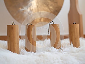 Koshi chimes and Gong sound healing instrument for ceremony