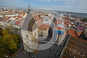 Kosice view from cathedral tower