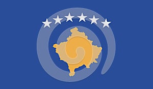 Kosova National Country Flag Official Sign Symbol Illustration