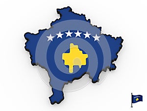 Kosovo high detailed 3D map