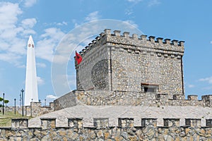 Kosovo liberation army monument near Xerxe in Kosovo