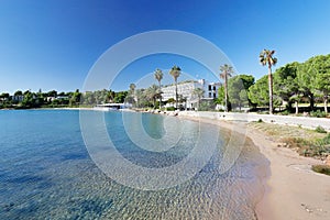 Kosta beach near Agios Emilianos cape and Porto Heli in Peloponnese, Greece