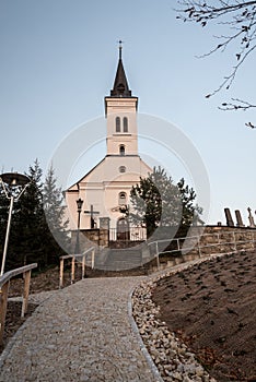 Kostel sv. Ignace z Loyoly church on Borova in Malenovice village in Czech republic photo