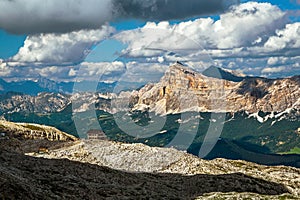 Kostner refugee and odle alps, Sellaronda UNESCO Dolomite, Trentino photo