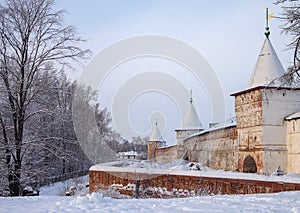 KOSTROMA, RUSSIA - January, 2017: Ipatyevsky Monastery in winter day