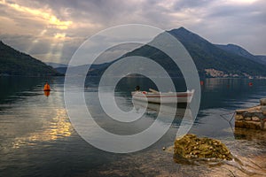 Kotor bay near Perast in Montenegro photo