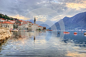 Kotor bay and Perast in Montenegro