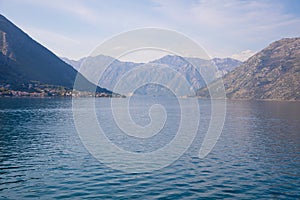 Kotor bay seascape, nature backgroung, Kotor, Montenegro