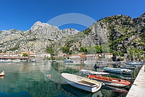 Kotor marina in Kotor Bay