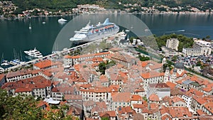 Kotor Old Town and Cruise Ship, Montenegro